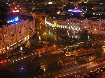 Вид на ночную Казань