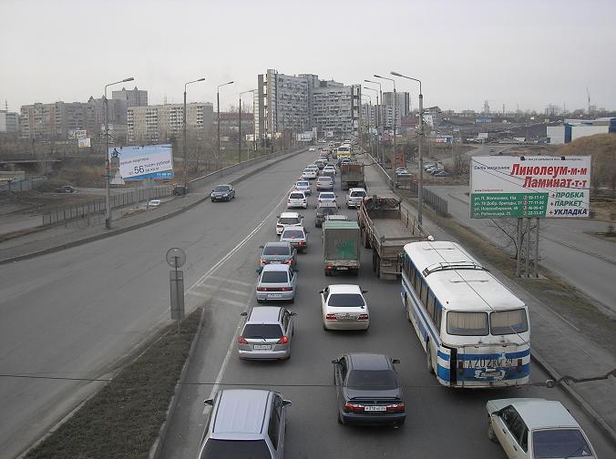 Красноярск.Пробка на Белинского